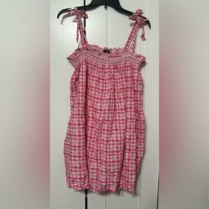 Kate Spade Pink and White Smocked Dress